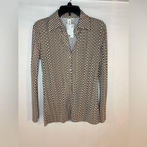 NWT 2 piece set, flare pants and button up shirt